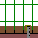 Gitter in Spannleiste